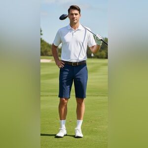 adidas Men's Dark Blue Flat Front Shorts life. #sportcore #mensactive #casualfit